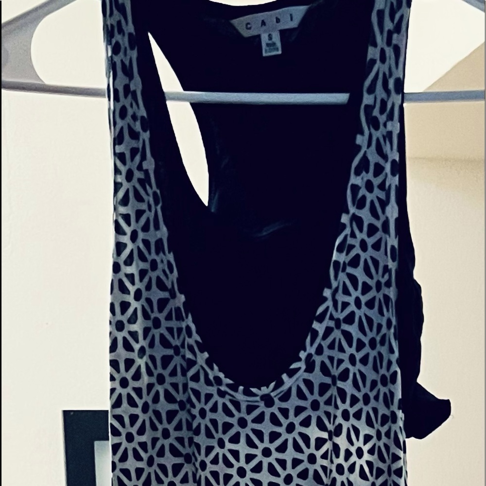 Cabi Blue and white maxi dress with Built in Bra
